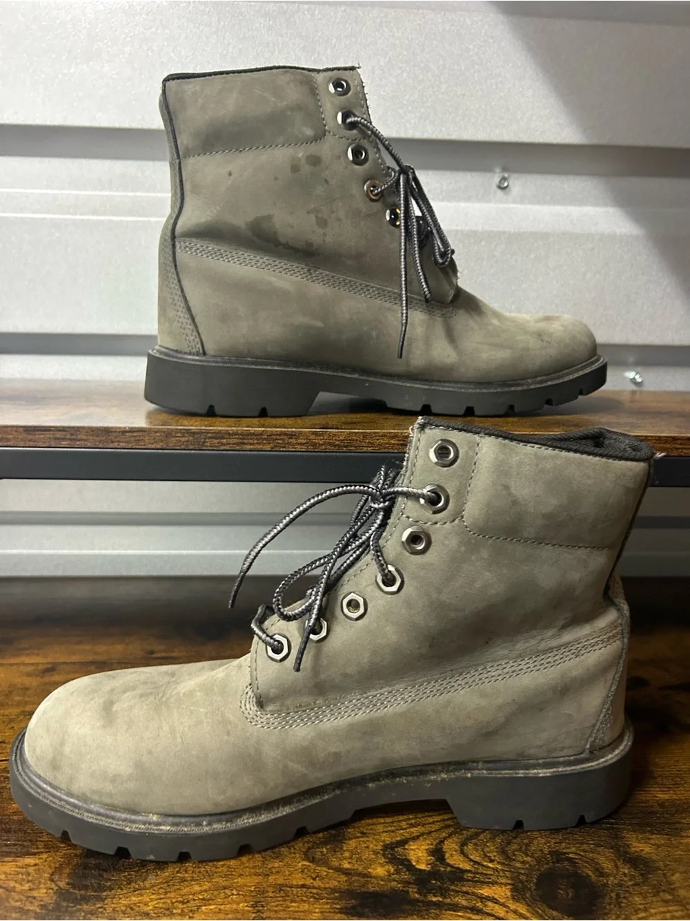 Timberland Men's 6-In Basic Waterproof Boots Medium Grey Nubuck TB0A111F Sz 9